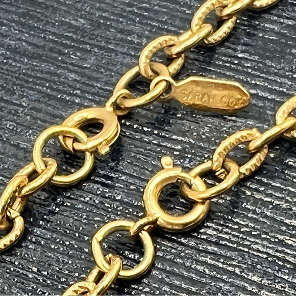 Vintage SARAH COVENTRY 2-piece gold tone butterfly chain necklace 18” & 32” - Picture 7 of 7